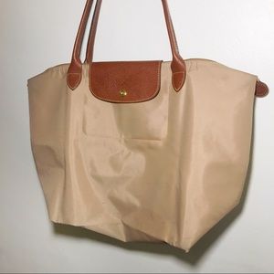 Longchamp Le Pliage Nylon Tote Tan Large